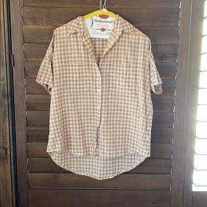 Plaid madewell button down short sleeved shirt